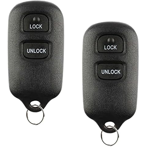 For 98-05 Toyota Scion Keyless Entry Remote Key Fob 2btn BAB237131-056, 08191-00922 - 2 PACK Cover