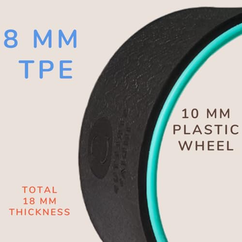 Image of Streetup India Yoga Wheel for Stretching, Exercise, Back Bends, Workout for Unisex With High Density Strong Foam Sweat Resistant (Black)