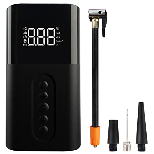 MUCHYIXIN Portable Air Compressor Tire Inflator,6000mAh Rechargeable Tire Pump, 72 PSI with Digital Display Pressure Gauge Cordless Emergency LED Light for Car Tires, Motorcycle, Bike, Balls