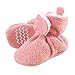 Hudson Baby unisex baby Cozy Fleece and Sherpa Booties Winter Accessory Set, Strawberry Pink, 0-6 Months Infant US