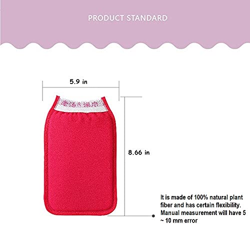 Nacolus Purple Tulip Exfoliating Washcloth,100% Natural Plant Fiber Thickened Korean Exfoliating Mitt,Double Sided Use Deep Cleaning Body Exfoliator,Removes Dead Skin Exfoliating Glove(Purple ) #TOP2