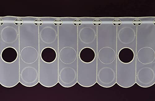 Plauener Spitze Visillo - Fabricación a medida - Altura 30 cm - Ancho de la cortina por número de piezas a elegir en pasos de 8 cm color crudo Cover