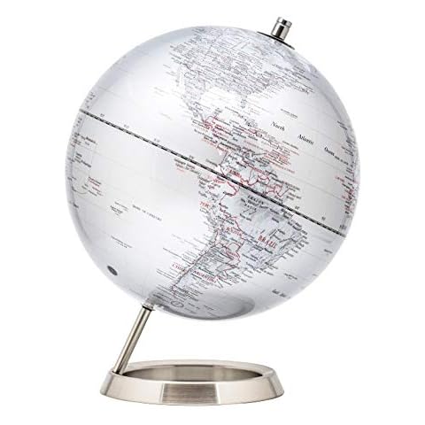 Globo metálico Exerz en plata de 25cm con base de acero inoxidable Cover