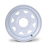 LIBRA Trailer Wheel 6 Lug on 5.5" Bolt Pattern White Spoke