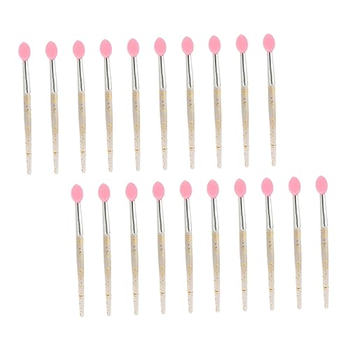 minkissy Silicone Lip Makeup Pen 20pcs Set Retractable Lip Brush Lid for Lipstick Eyeshadow Skin-friendly for Users