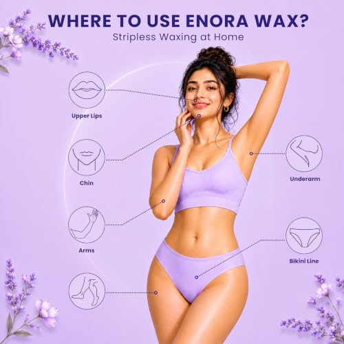 Image of ENORA Premium Waxing Kit for Women - Silicone Wax Warmer for Hair Removal, Eyebrow, Bikini, Legs, Face, Brazilian Wax & More - Machine + 5-Pack Hard Wax Beads (50 g)+ Accessories