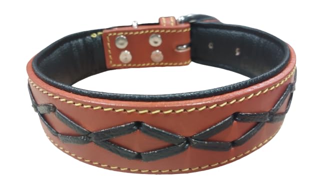 Dog Collar Premium Heavy Duty Leather Ten Color Adjustable Small Medium Large Neck Belt Strong Hold (B0CJ5WMP95) Amazon Price History, Amazon Price Tracker