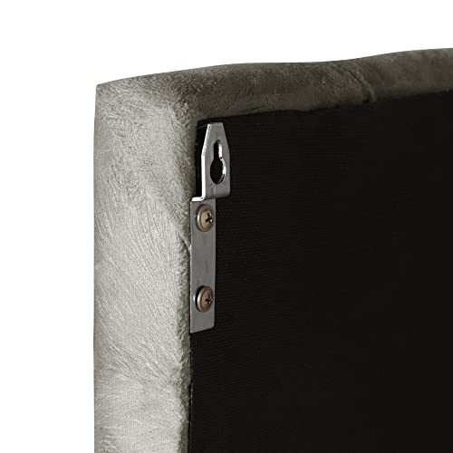 Cabeceira em L para Cama Box Solteiro Proteção Lateral Estofada - Cinza Suede