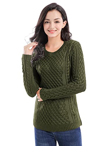 Image of v28 Women Crew Neck Knit Stretchable Elasticity Long Sleeve Sweater Jumper Pullover