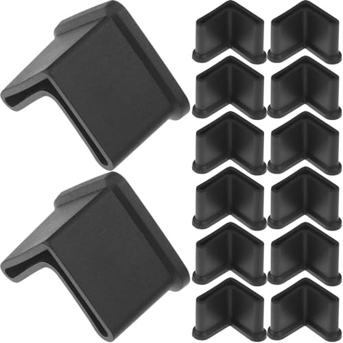 Protectores de goma negra en L para patas de muebles, 50 piezas 2
