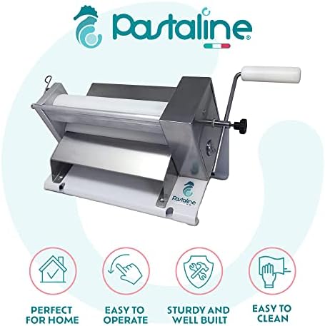 Pastaline Manual Dough Sheeter Machine - Sfogliafacile Manual Pasta Maker Machine for Icing, Marzipan and Puff Pastry | Easy Install Dough Sheeter Machine for Home or Small Commercial Kitchens
