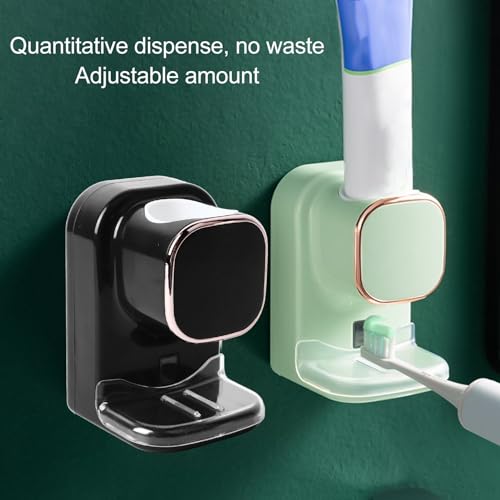Image of Toothpaste Dispenser, USB Powered Wall Mount Adjustable Automatic Toothpaste Dispenser Electric Toothpaste Dispenser with Responsive Sensor for Bathroom (Black), OPPWONGnr40vgit61-12