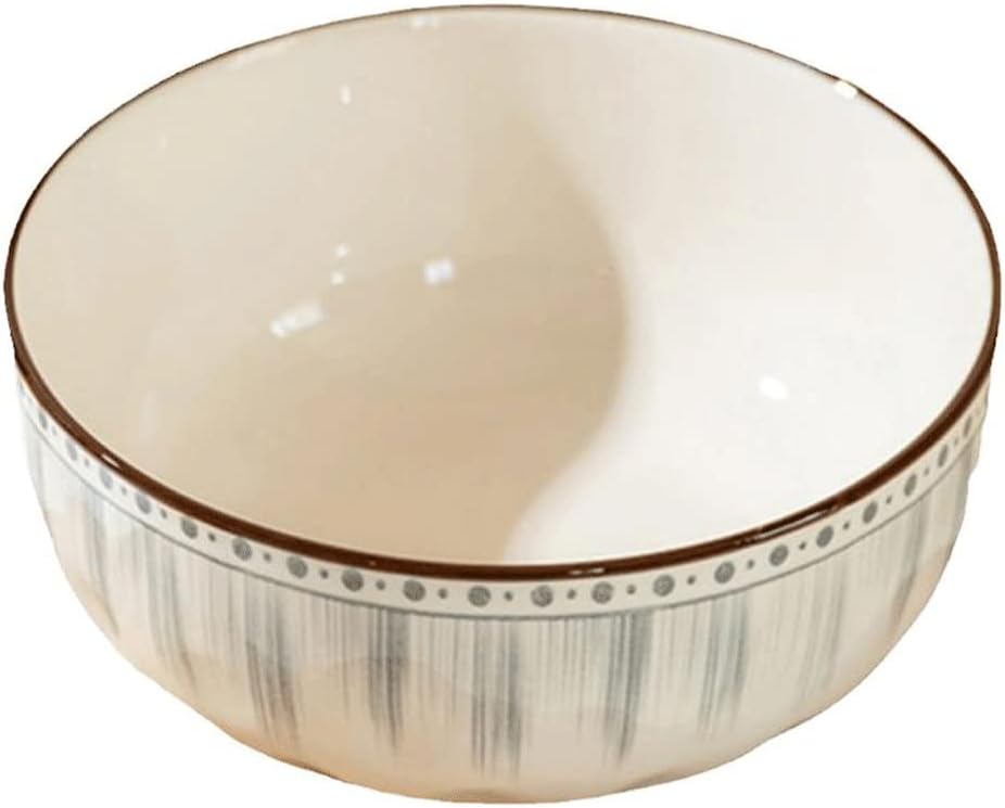 High Temperature Resistant Ceramic Soup Bowl Household Noodle Strip Basin