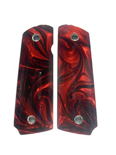 Red Pearl Full Size 1911 Grips #TOP12