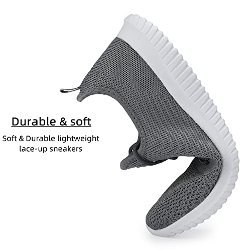 Wxq Men's Running Shoes Comfortable Lightweight Breathable Walking Shoes Mesh Workout Casual Sports Shoes Grey #TOP5