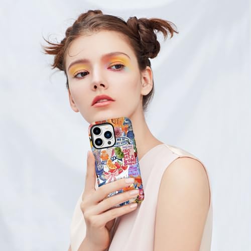 Compatible for iPhone 15 Pro Case Vintage Blue Collage Y2K European Summer Flowers Bow Cute Aethetic [Compatible with Magsafe] Rugge 2-in-1 Layer Shockproof Anti-scratch Phone Case for iPhone 15 Pro by Ceckooty - Used condition - Image 7