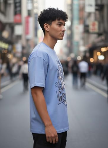 Image of Lymio Oversized T Shirt for Men || Round Neck T Shirt || Printed T Shirt (T-91-94)