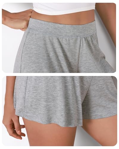 Image of ODODOS 2-Pack Ultra-Soft Modal Lounge Shorts for Women - Lightweight & Breathable Sleepwear, 3 inch Inseam