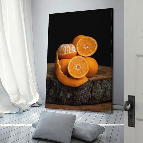 Mandarines pelées tableau pour raviver un mur blanc vide 40x60 cm. - 3