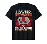 Paused My Game to Be Here Gamer Controller Men Boys Kid Teen T-Shirt