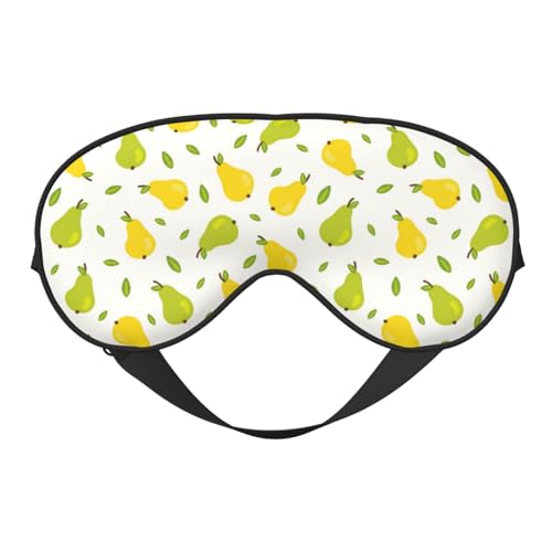 Antifaz para dormir para mujeres y hombres, lindas hojas de pera, hebilla ajustable, máscara de viaje para dormir, máscara de dormir, máscara de dormir suave para mujeres y hombres, divertidas vendas