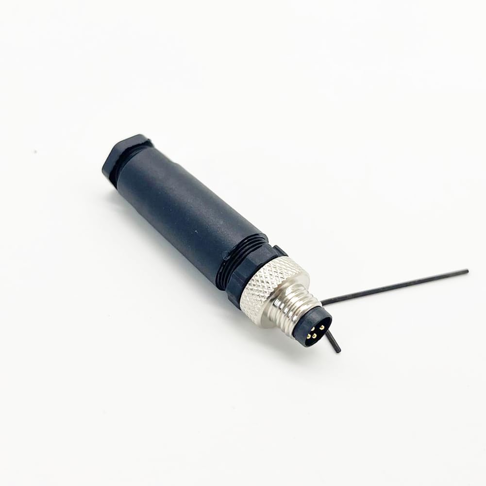 Lot de 5 M8 4 Pôles Mâle Connecteur, IP67 Étanche A Codés Droits 4 Broches sur Place à Vis Capteur 8mm M8 4 Core Connecteurs Ronds Accessoires pour l'automatisation Industrielle 60V 4A AC/DC