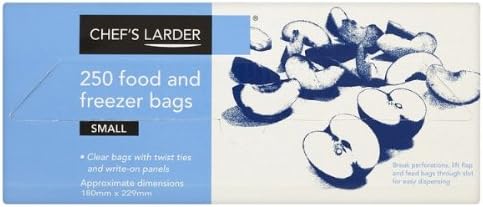 Chef's Larder 250 Food and Freezer Bags Small