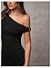 Verdusa Women's Off The Shoulder Wedding Guest Dress Asymmetrical Ruched Sleeveless Maxi Dresses Black Small