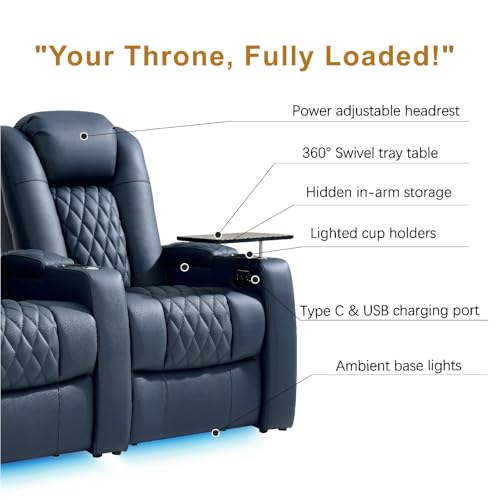 Luxury recliner sofa home theater