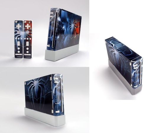 Spider Man Skin Sticker Cover For Nintendo WII Console and 2 Remotes