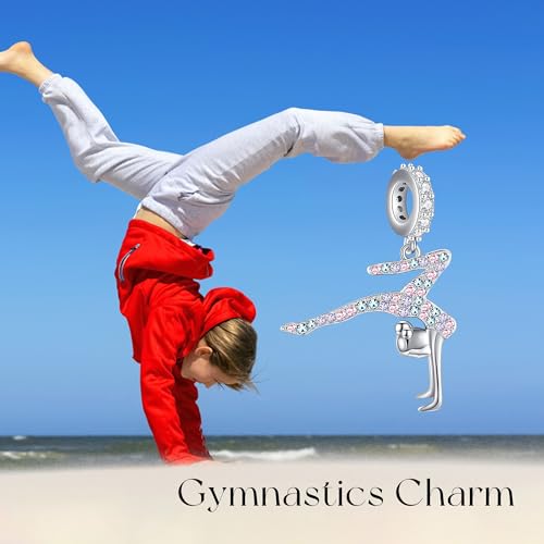 Plata de ley turner perla joyería charms de gimnasia para collar 4