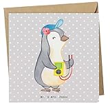 Mr. & Mrs. Panda Grußkarte Elektrikerin Herz - Geschenk, Elektrotechnikerin, Gesellenprüfung, Ausbildung, anlasskarte, Drahtzieher, Klappkarte, Glückwunschkarte, doppelkarte, faltkarte