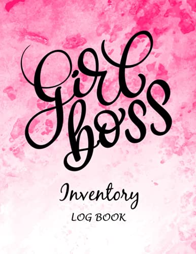 Inventory Log Book: Simple Inventory Log for Small Business or Personal, Inventory Tracker Notebook, Inventory Log Sheets, Stock Record Book Organizer logbook, Count Quantity Notebook, Pink Girl Boss Cover