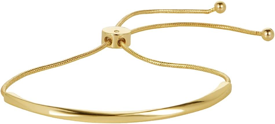 Adjustable Slider Bracelets for Women Bar Friendship Bangle Bracelet for Women Gold/White Gold/Rose Gold Bolo Bracelet