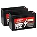 Vearoat 12V 7Ah (2Pack) LifePO4 Lithium Ion Rechargeable Battery for Power Wheels Ride-On Vehicles,Fish Finder, Solar, Marine, Camping with Built-in 20A BMS