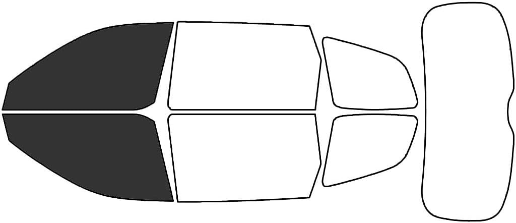 Rvinyl Window Tint Kit Compatible with Kia Telluride 2020-2025 - Black 20% - Single Ply No Bubble Film - Do it Yourself Vehicle Front Precut Kit