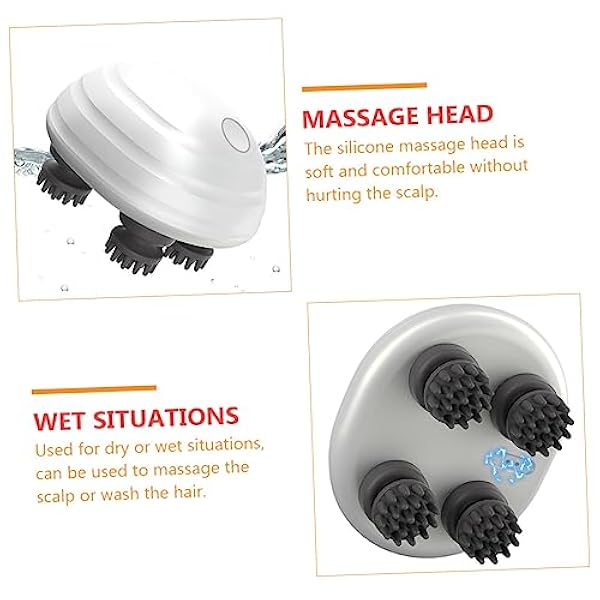 WOONEKY 1 Set Huvudmassageapparat Hårbottenmassageborste Hårmassageapparat För Hårbotten Massageverktyg Huvud Meridianmassageapparat Vibrerande Hårbottenmassageapparat Elektrisk