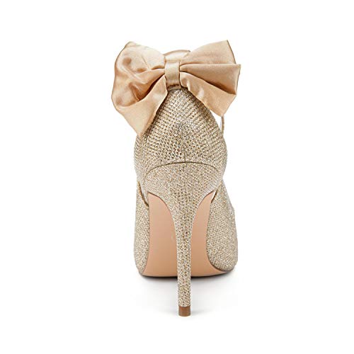 Image of Fashare Womens High Heels Bow Tie Back Sexy Stiletto Ankle Strap Wedding Dress Pumps Shoes