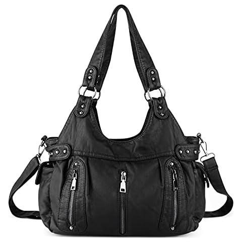 UBORSE Ladies Handbag Soft Washed Leather Hobo Shoulder Bag Fashion Crossbody Tote Bag Cover