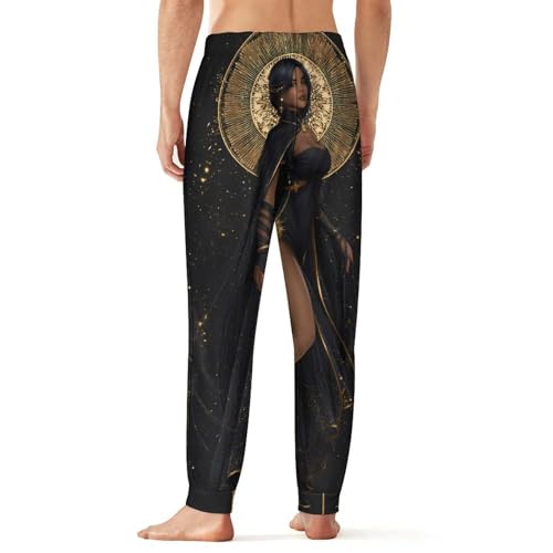 Dark Goddess Nyx Greek Mythology Men's Pajama Bottoms Sleep Lounge Soft Comfy Pants Sleepwear3