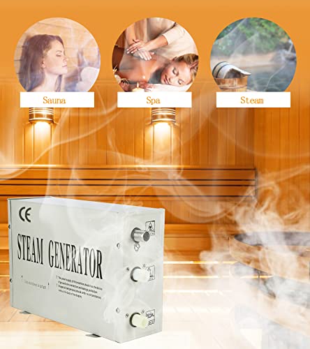 Yjingrui 3Kw 110V Steam Generator Sauna Bath Steamer For Spa At Home With Digital Controller Temperature & Timing For 35-125 Cubic Ft Room #TOP6