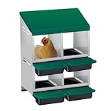 Pondoir pour Poules Pondeuses, Poulailler Métallique avec Bac De...