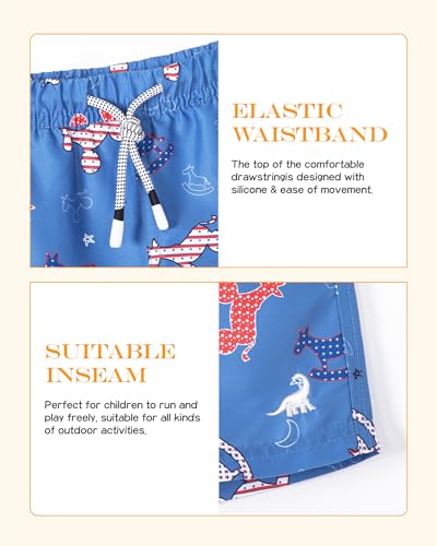 Image of SURF CUZ Surfcuz Little Boys Swim Trunks UPF 50+ Toddler Beach Shorts Swimsuit Kids Quick Dry Swimwear