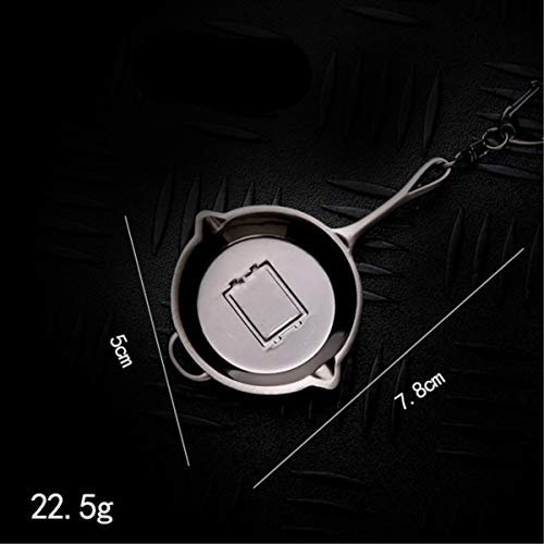 Image of IMIKE Metal Keychain Frying Pan Model Key Chain Charm Souvenir Keyring Pendant Ornaments Accessories Gifts (Frying Pan)