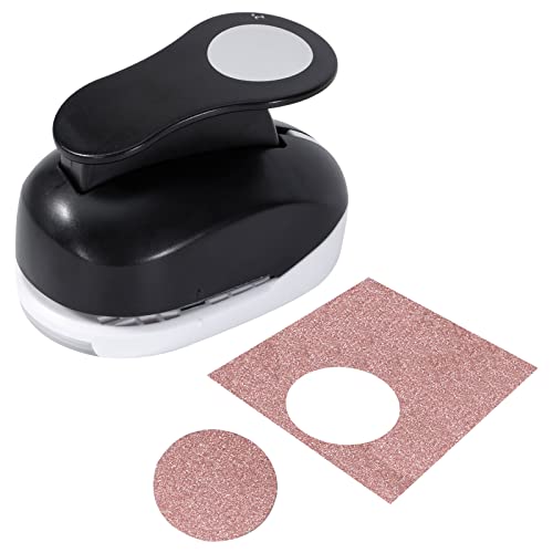 WERADNISH 2 Inch Circle Punch Hole Punch Circle, Lever Action Circle Hole Punches for Paper Crafts Scrapbooking Greeting Cards Artwork, Black