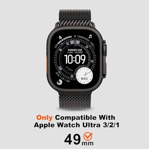 Suphart メタルカバー互換性がありますアップルウォッチUltra 3/2/1 ケース49mm, 頑丈保護的バンパーカバーに対して, ンス裏表紙付き, Apple Watch Ultra 49mmに対応 (グラファイト)