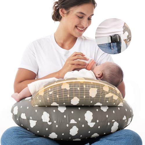 Momcozy Nursing Pillow with Safety Guard and Removable Cover