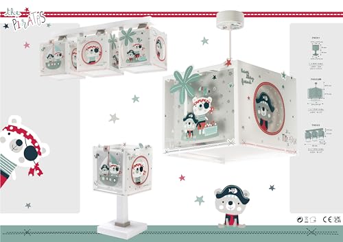 Plafón techo infantil Dalber Piratas 74553 con 3 luces E27 5