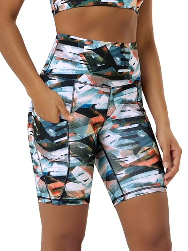 ODODOS 8" Tummy Control Biker Shorts for Women with Pockets
