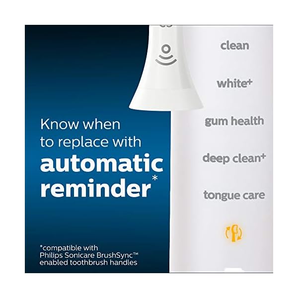 Philips Sonicare DiamondClean Ersatzbürstenköpfe, HX6064/65, brushsync Technologie, Weiß 4er – Bild 6